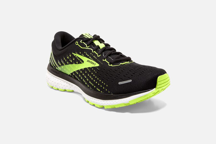 Brooks Running Shoes - Ghost 13 Road Mens - Black/Green - GSD-397521